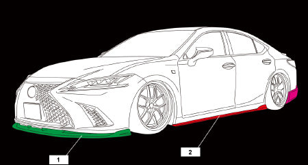 AIMGAIN Lexus ES VIP EXE front lip spoiler